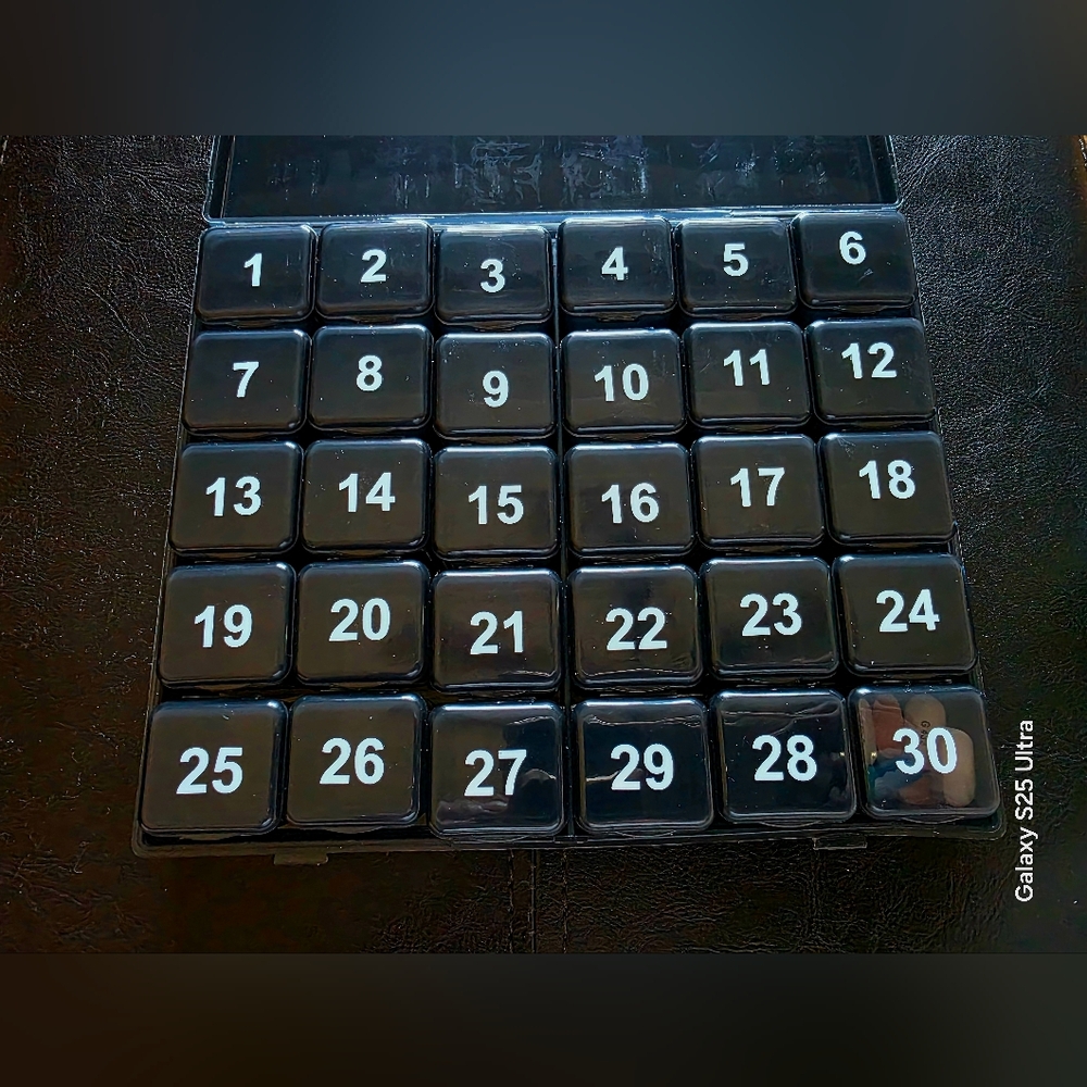 Black Pill Storage Organizer